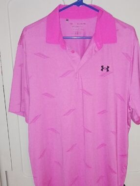 Under Armour Men’s Hot Pink Polo Performance Shirt